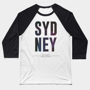 Sydney city typography Baseball T-Shirt